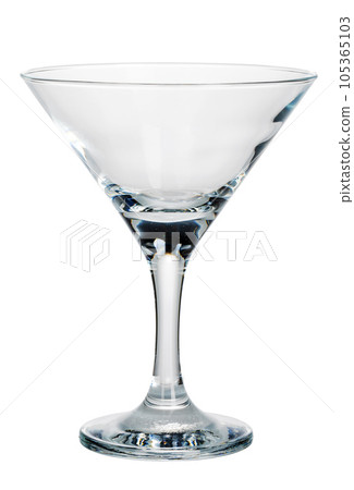 Empty wine glass isolated on a white background Empty wine glass isolated on a white background 105365103