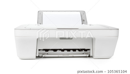 Ink jet printer isolated on white background Ink jet printer isolated on white background 105365104