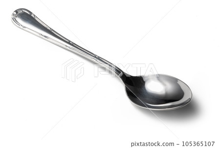 Stainless cutlery spoon isolated on white background Stainless cutlery spoon isolated on white background 105365107