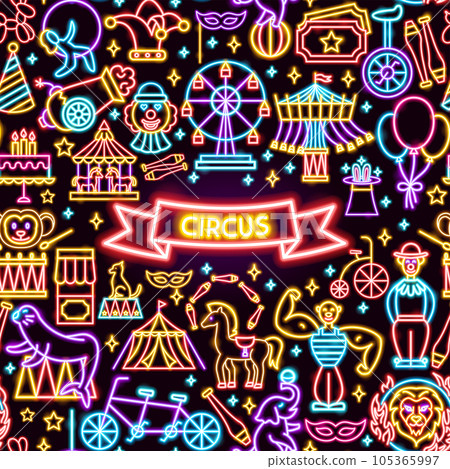 Circus Neon Frame Circus Neon Frame 105365997