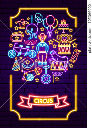 Circus Neon Poster Circus Neon Poster 105366000