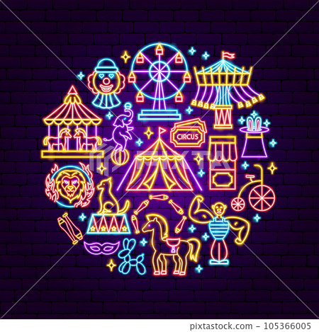 Circus Show Neon Concept 105366005