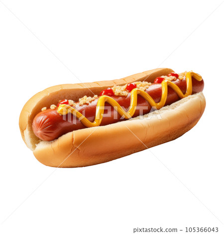 Hot dog isolated 105366043