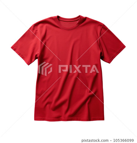 Red T-Shirt Mockup Isolated 105366099