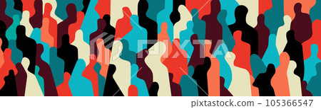 Group of people abstract vector illustration , design element Group of people abstract vector illustration , design element 105366547