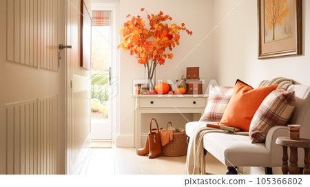Autumnal hallway decor, interior design and house decoration, welcoming autumn entryway furniture, stairway and entrance hall home decor in an English country house and cottage style Autumnal hallway decor, interior design and house decoration, welcoming autumn entryway furniture, stairway and entrance hall home decor in an English country house and cottage style 105366802