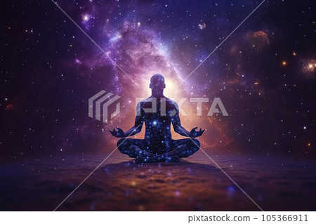 Universe, cosmos. Meditation background, prana, the mind of God 105366911