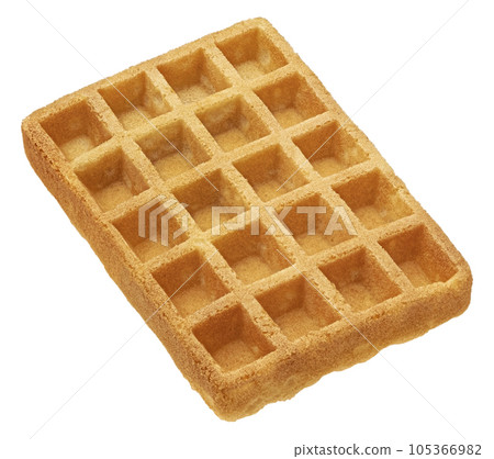 Belgian waffle isolated on white background 105366982