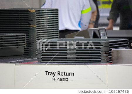 Baggage checkpoint at the airport 105367486