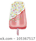 Candy pink ice cream , illustration, PNG. 105367517