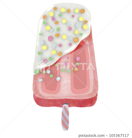 Candy pink ice cream , illustration, PNG. Candy pink ice cream , illustration, PNG. 105367517