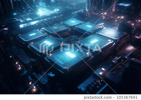 background with the cryptocurrency mining process 105367691