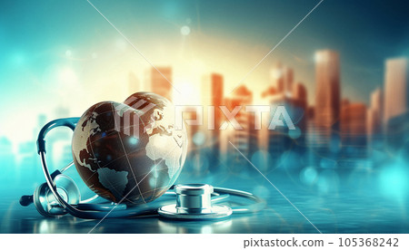 Background on the topic of health care. Stethoscope Background on the topic of health care. Stethoscope 105368242