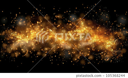 Gold sparks isolated on a black background. Gold sparks isolated on a black background. 105368244