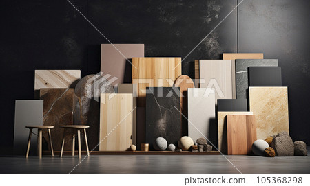 professional designer background made of expensive materials of stone and wood professional designer background made of expensive materials of stone and wood 105368298