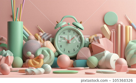 Professional background with different shapes in pastel colors Professional background with different shapes in pastel colors 105368326