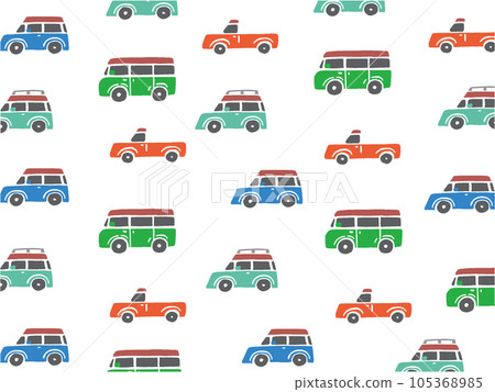 簡單手繪風格汽車壁紙插畫 105368985