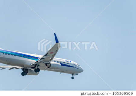 [全日空飛機準備從城南島海濱公園上空降落] 105369509