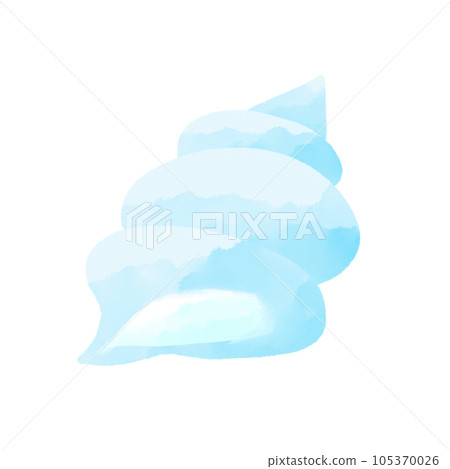 watercolor style blue shell 105370026