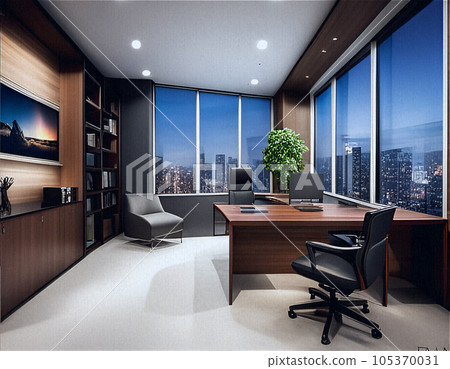 Modern room (upper floor of building) Generative AI 105370031