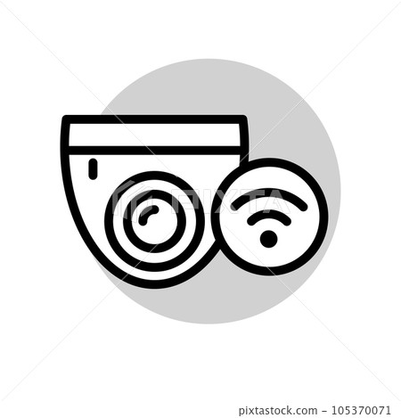 Illustration Vector graphic of cctv icon Illustration Vector graphic of cctv icon 105370071
