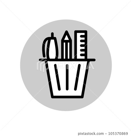 Illustration Vector graphic of pencil stand icon Illustration Vector graphic of pencil stand icon 105370869