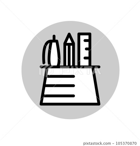 Illustration Vector graphic of pencil stand icon Illustration Vector graphic of pencil stand icon 105370870