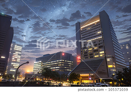 AI image: Nakano Sunplaza and the streets in front of Nakano Station 105371039