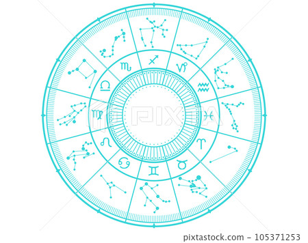 天文鐘風格插畫素材 105371253