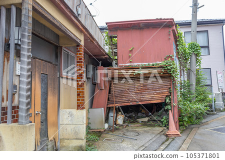 Abandoned shop, Kanazawa, Japan. Abandoned shop, Kanazawa, Japan. 105371801