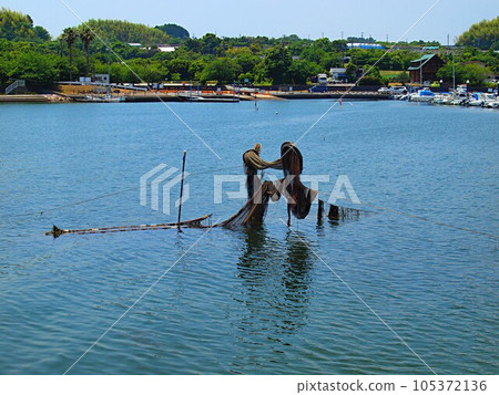 Scenery of Isokado Tatenet during rest fishing Scenery of Isokado Tatenet during rest fishing 105372136