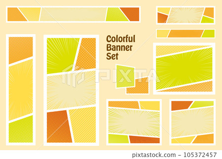 橫幅 set_cartoon_colorful 105372457