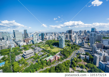 鳥瞰東京大城市的清爽藍天和摩天大樓 | 東京 鳥瞰東京大城市的清爽藍天和摩天大樓 | 東京 105373214