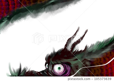 hand drawn cute dragon new year card 105373639