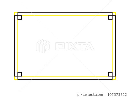 Simple frame of yellow and black lines Simple frame of yellow and black lines 105373822