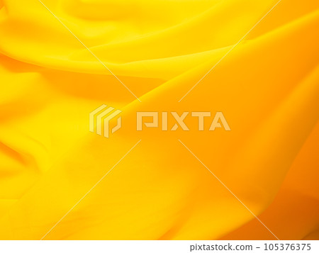 Yellow Cloth Background, Texture Pattern Fabric Silk Gradient Color, Light on Textile Satin Material Backdrop, Luxury Soft Wave Abstract Banner Design Fashion Art Gold Vintage, Ground Context Smooth.\ 105376375