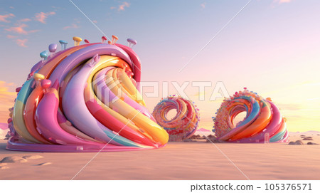 future fantasy bright pink tone illustration future fantasy bright pink tone illustration 105376571