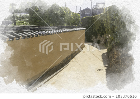 水彩風格阿藤博海紀念公園阿藤博海故居岡山縣淺口市 105376616