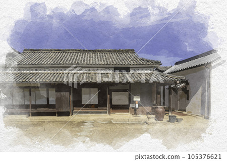 水彩風格阿藤博海紀念公園阿藤博海故居岡山縣淺口市 105376621