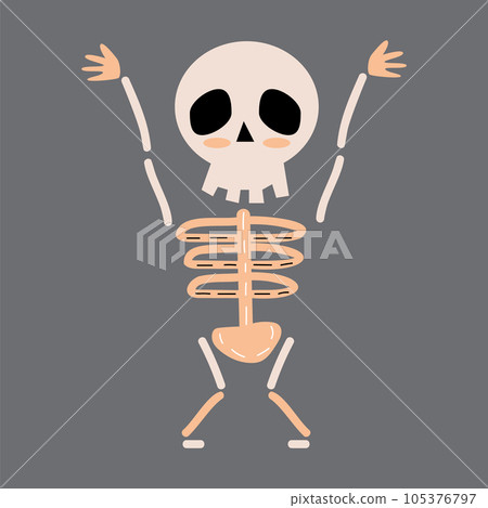 Skeleton ghost . Halloween cartoon characters . Vector . Skeleton ghost . Halloween cartoon characters . Vector . 105376797