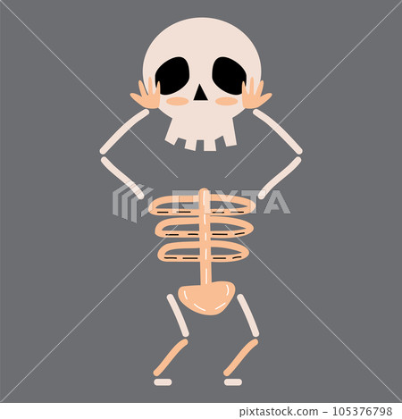 Skeleton ghost . Halloween cartoon characters . Vector . Skeleton ghost . Halloween cartoon characters . Vector . 105376798