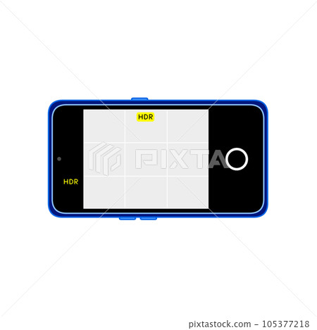 智能手機相機屏幕(網格打開,HDR 打開) 智能手機相機屏幕(網格打開,HDR 打開) 105377218