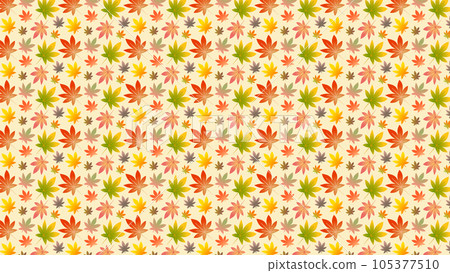 Vector pattern material of autumnal maple leaves Vector pattern material of autumnal maple leaves 105377510