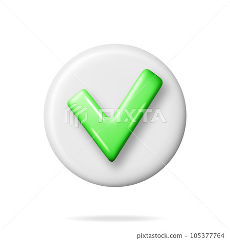 3D Right Button in Round Shape 3D Right Button in Round Shape 105377764