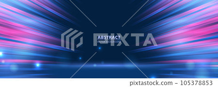 Blue and pink speed lights abstract background travel through time and space. 105378853