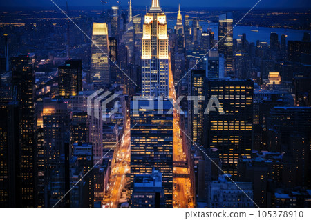 大城市的城市景觀和夜景的燈光 大城市的城市景觀和夜景的燈光 105378910