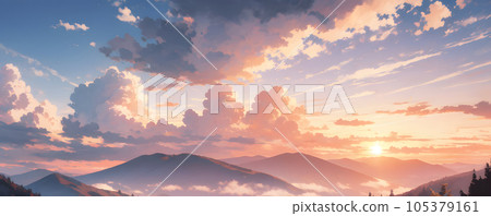 茜草的天空和雲彩 105379161