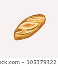 French bread drawn with crayons 105379322