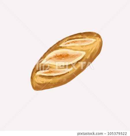 French bread drawn with crayons 105379322