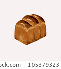 Bread drawn with crayons 105379323
